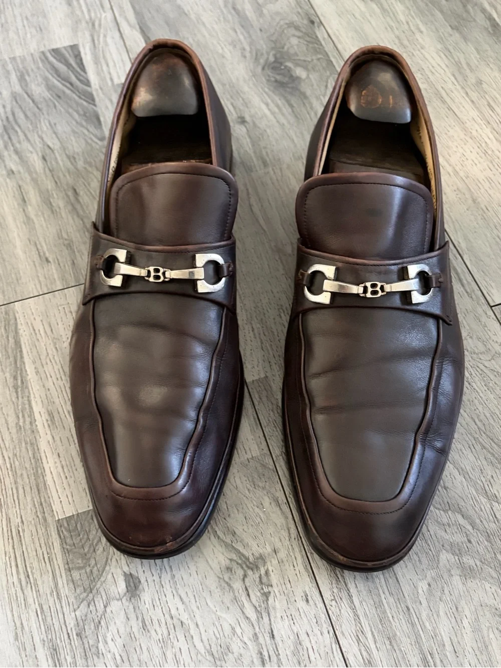 Bally Neptuno Dark Brown Leather Horsebit Loafers